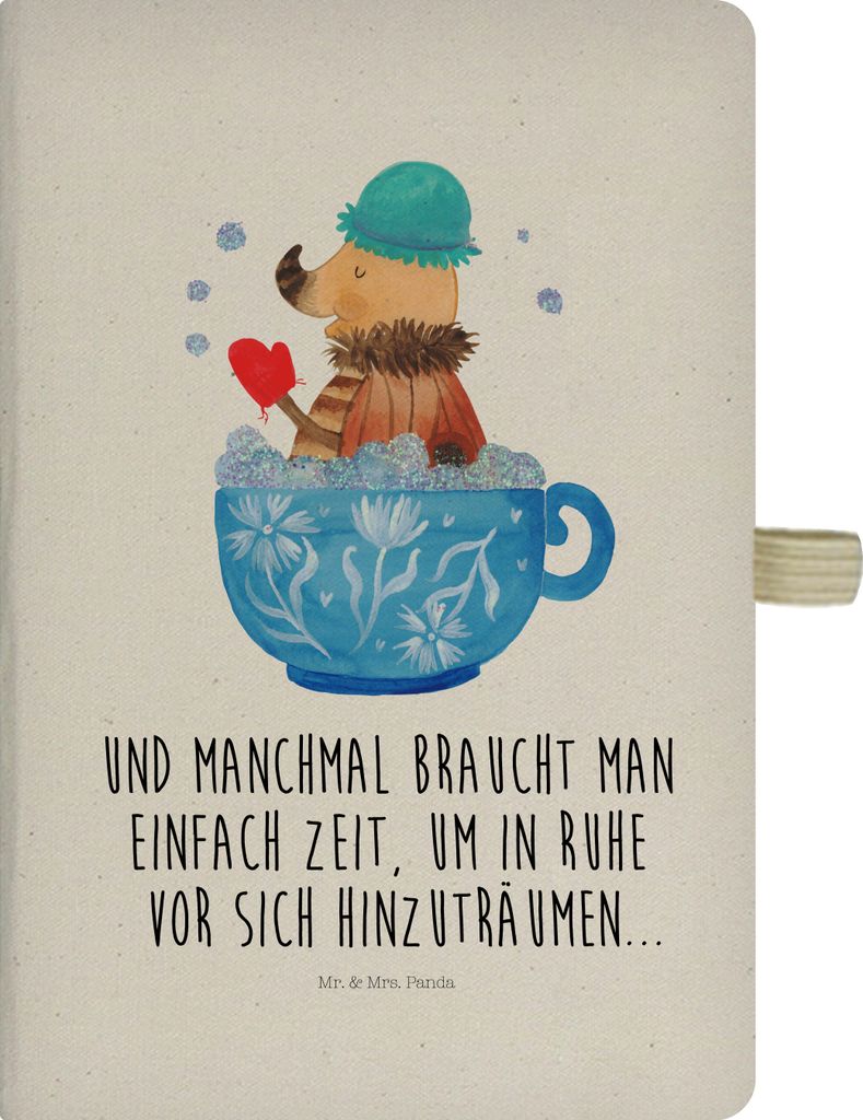 Mr. & Mrs. Panda Notizbuch Hardcover Nachtfalter Schaumbad - Transparent - Geschenk, Tasse, Bad, Adressbuch, skizzenbuch a4, Baden, Tagebuch, Kladd...