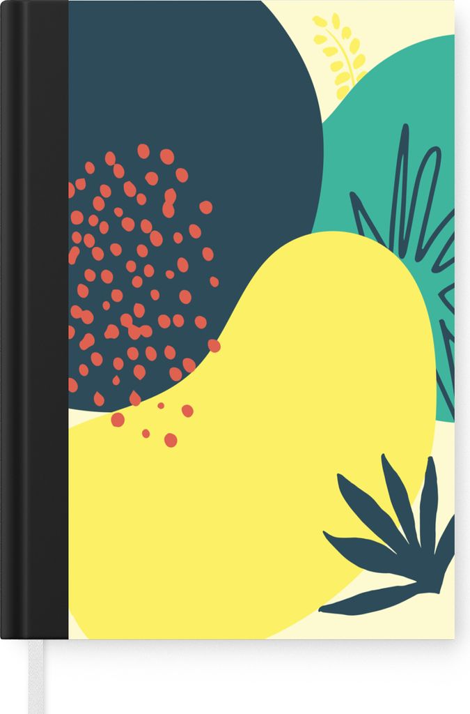 MuchoWow Notizbuch Tagebuch Haushaltsbuch Notebook A5 Sommer - Flecken - Blätter - Tupfen - Notizblock - Notizheft - Notebook - Schreibblock - P...