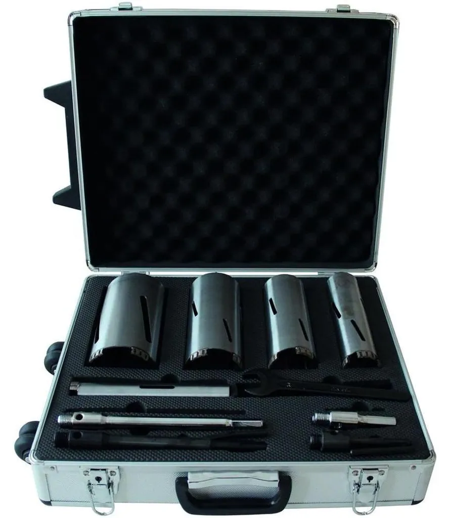 Coffret 5 Couronnes Diamant D32 à 102mm Diamwood avec Adaptateurs SDS+