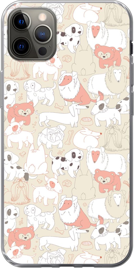 MuchoWow Handyhülle Schutzhülle Hülle für Telefoonhoesje iPhone 13 Pro Max Muster - Hund - Hundefutter - Jungen - Mädchen - Kinder - Kinder ...
