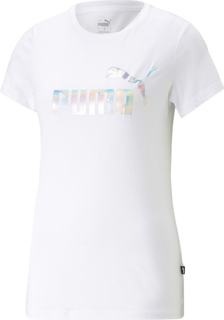Puma WIP ESS+ NOVA SHINE Tee in Puma White color size small