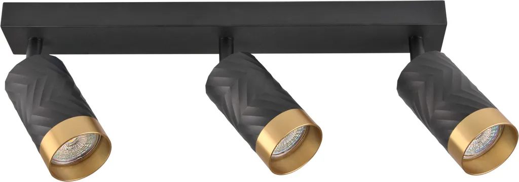 Spot encastré de plafond pour salon ARRAS noir et or 39cm Polux