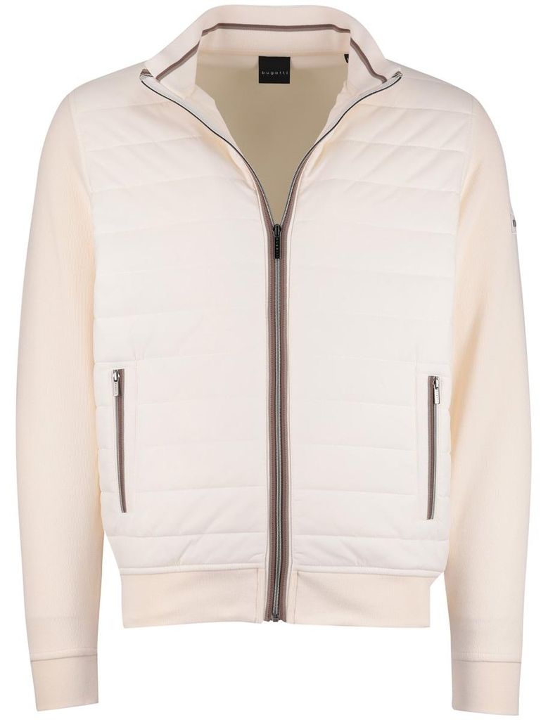 Bugatti Cardigan Baumwolle beige weite Passform