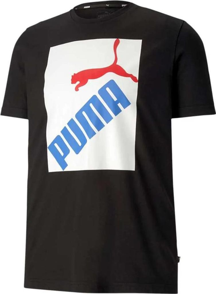 Puma Big Logo Kurzarm-t-shirt Schwarz M Herren Schwarz M Produktbild 