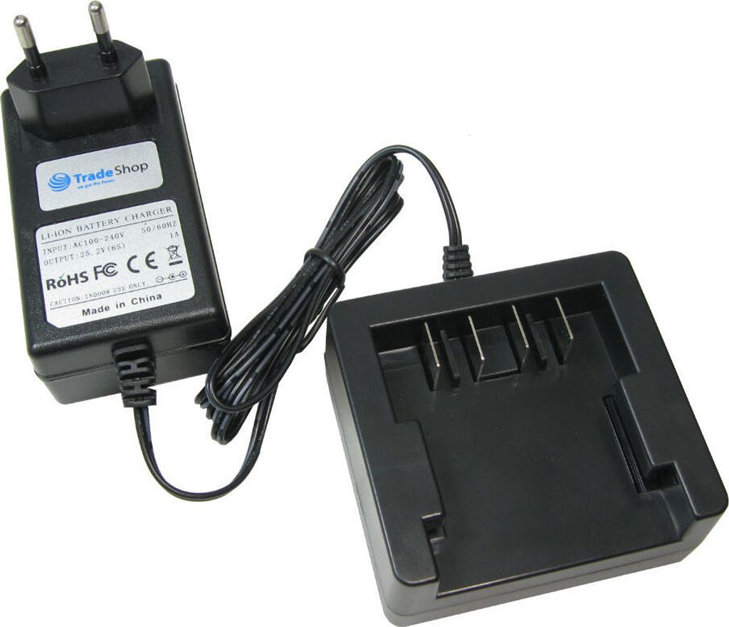 Trade-Shop 24V Li-Ion Akku Ladegerät Ladestation für Stiga SAB 24 AE SC 24 AE SGT 24 AE SHT 24 AE SMT 24 AE SBT 2024 AE SBT 4024 AE