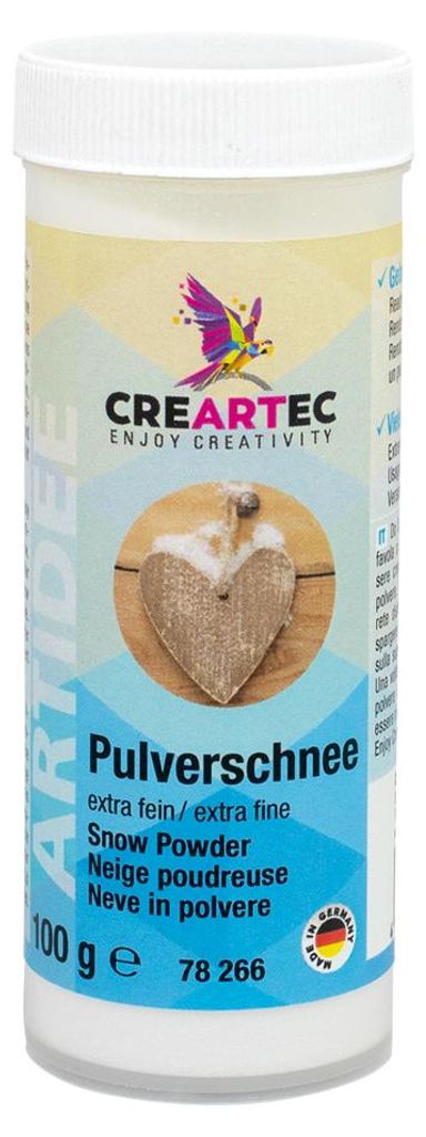 CREARTEC Śnieg w proszku w kolorze białym – 100 g – Zdjęcie produktu 