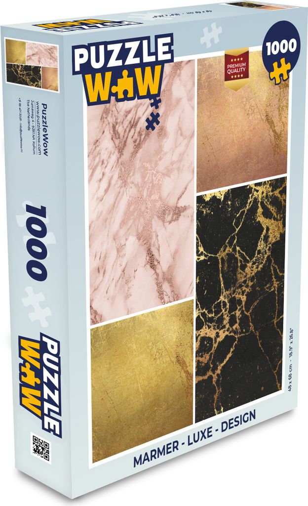 MuchoWow Puzzle 1000 Teile Marmor - Luxus - Design - Spielzeug - Alt und Jung - Spiele - Puzzeln