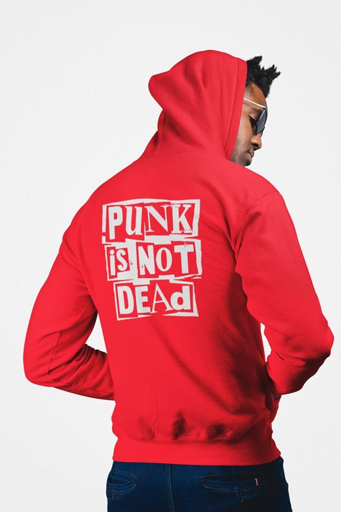 D&B Uni Hoodie ZIPZN00004 Punk Rot-Größe M