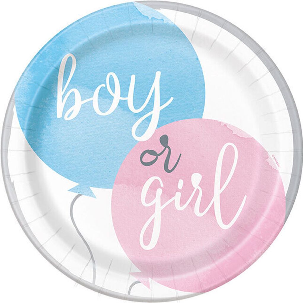 Baby Shower Boy or Girl 8 große Teller