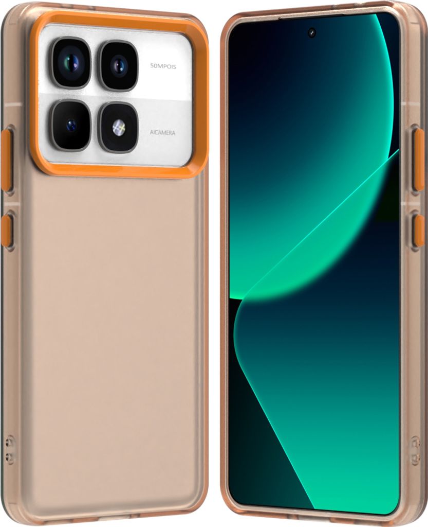 Handyhülle für Xiaomi Redmi K70 Ultra Schlank Durchscheinend Matt Stoßfest Schutzhülle Orange