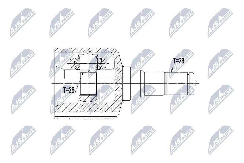 NTY Gelenksatz Antriebswelle Vorne Links für VOLVO V70 III (135) NPW-VV-079