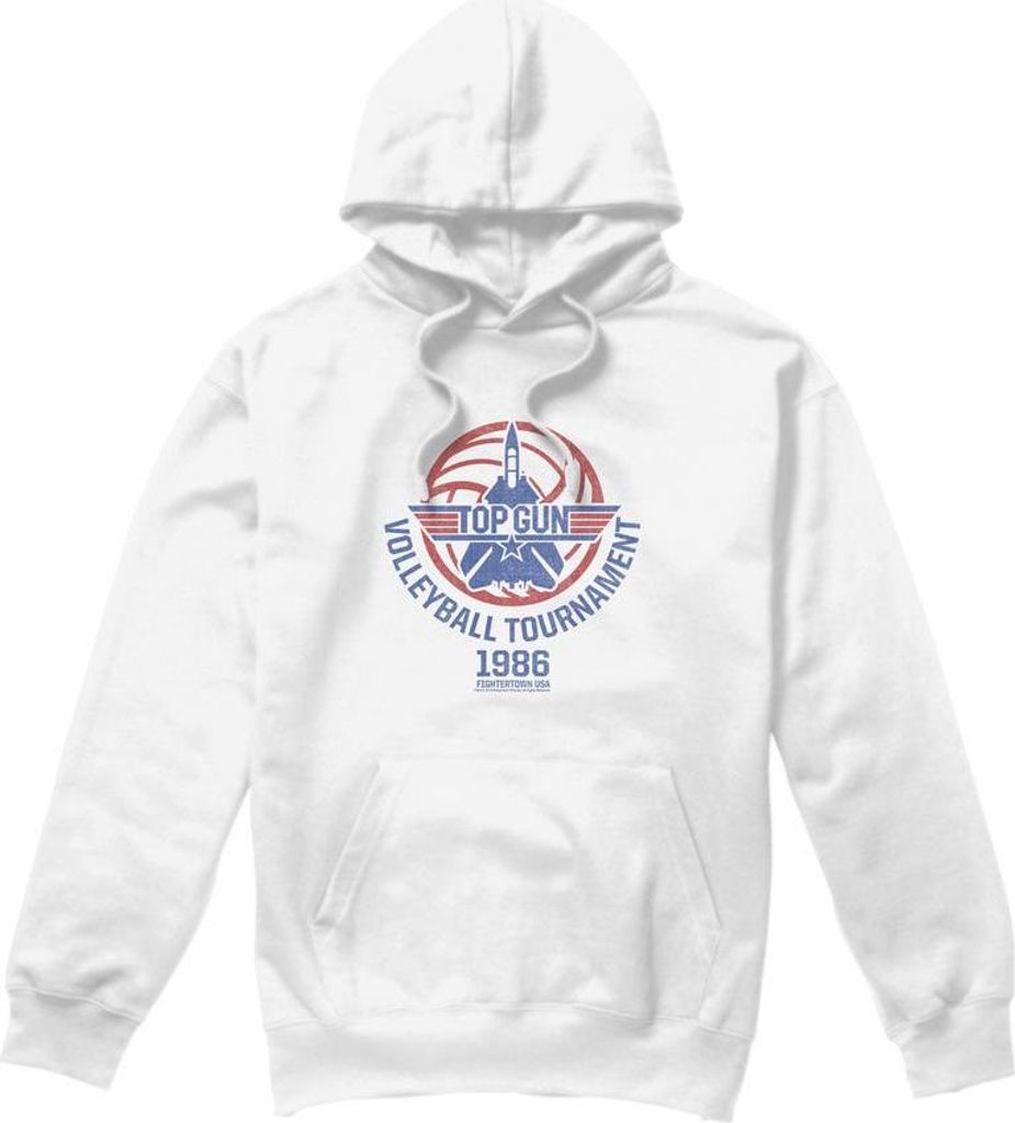 Top Gun - "Volleyball Tournament" Kapuzenpullover für Herren TV9111 (XL) (Weiß)