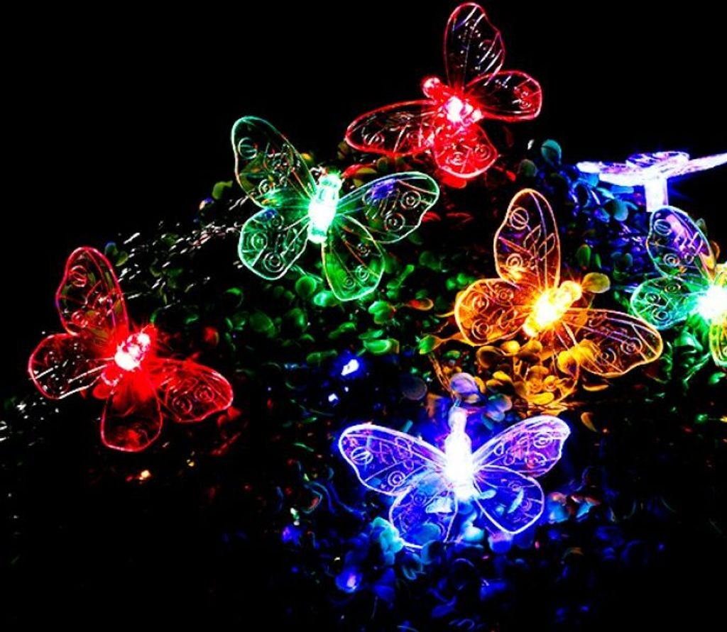 KEEDA 30 LED Schmetterling Solar Lichterkette – 6,35 M, Wasserdicht, Für Garten & Terrasse