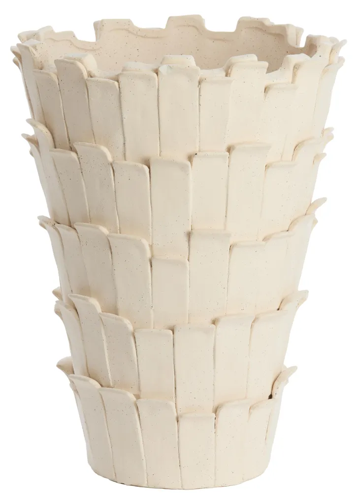 Vase en céramique Light & Living BANYA mat crème Ø33x43 cm - Design chic