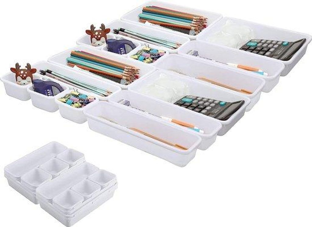 Küchenlade-Organizer, 16-teiliges Lade-Organisationssystem mit Aufbewahrungsbox in 3 Größen, Aufbewahrungsbox für Küche, Home, Büro und Home ...