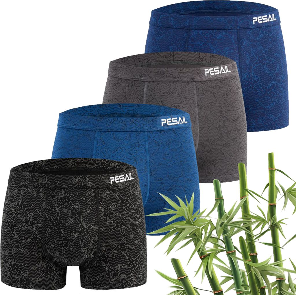 PACK X6 BÓXER HOMBRE PESAIL FIBRA DE BAMBÚ