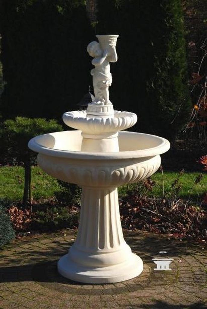 Springbrunnen Froschbrunnen Brunnen Steinbrunnen Gartenbrunnen Fontaine 154cm