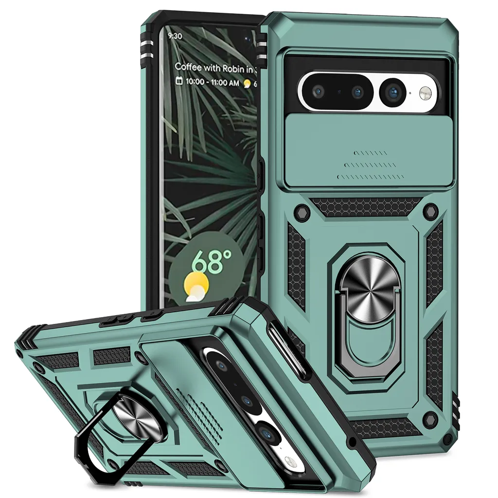 Cover Google Pixel 7 a Prova di Bimbo Verde con Protezione Camera