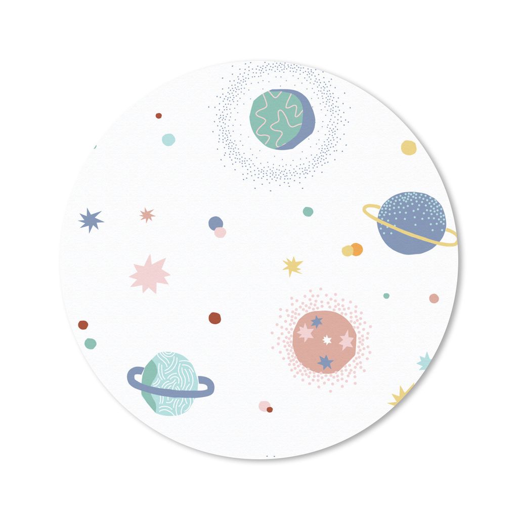 MuchoWow Mauspad Mousepad Weltraum - Sterne - Kinder 20x20 cm - Mousepads - Maus Mat - Pad - Mausunterlage - Schreibtischmatte