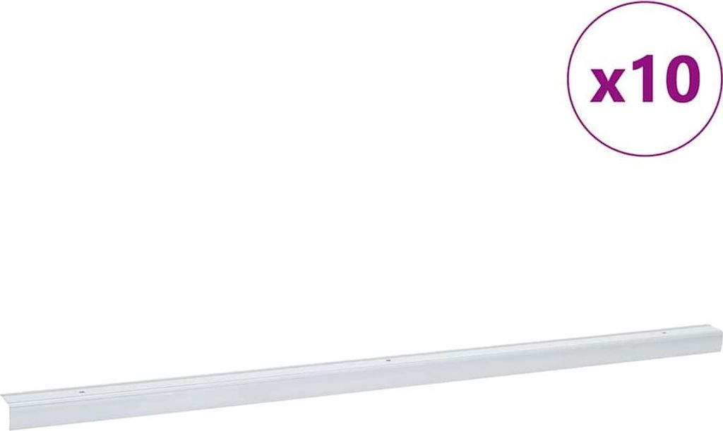 vidaXL Treppenkantenprofile 10 pcs Silber 67 x 3.5 x 3 cm Aluminium