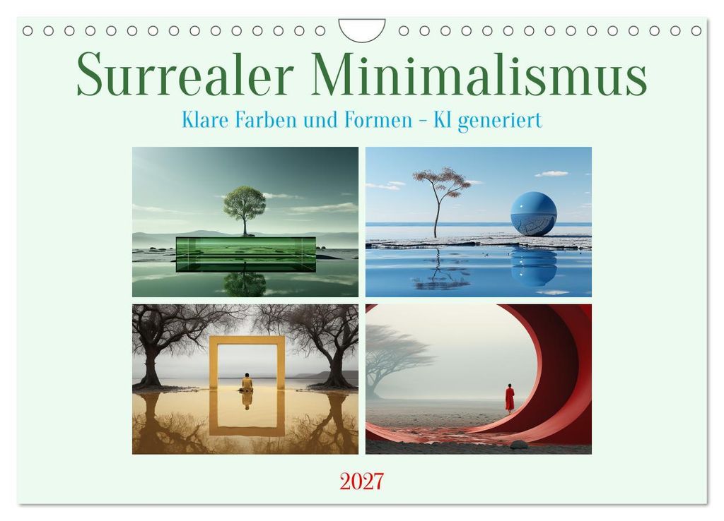 Surrealer Minimalismus (Wandkalender 2027 DIN A4 quer), CALVENDO Monatskalender