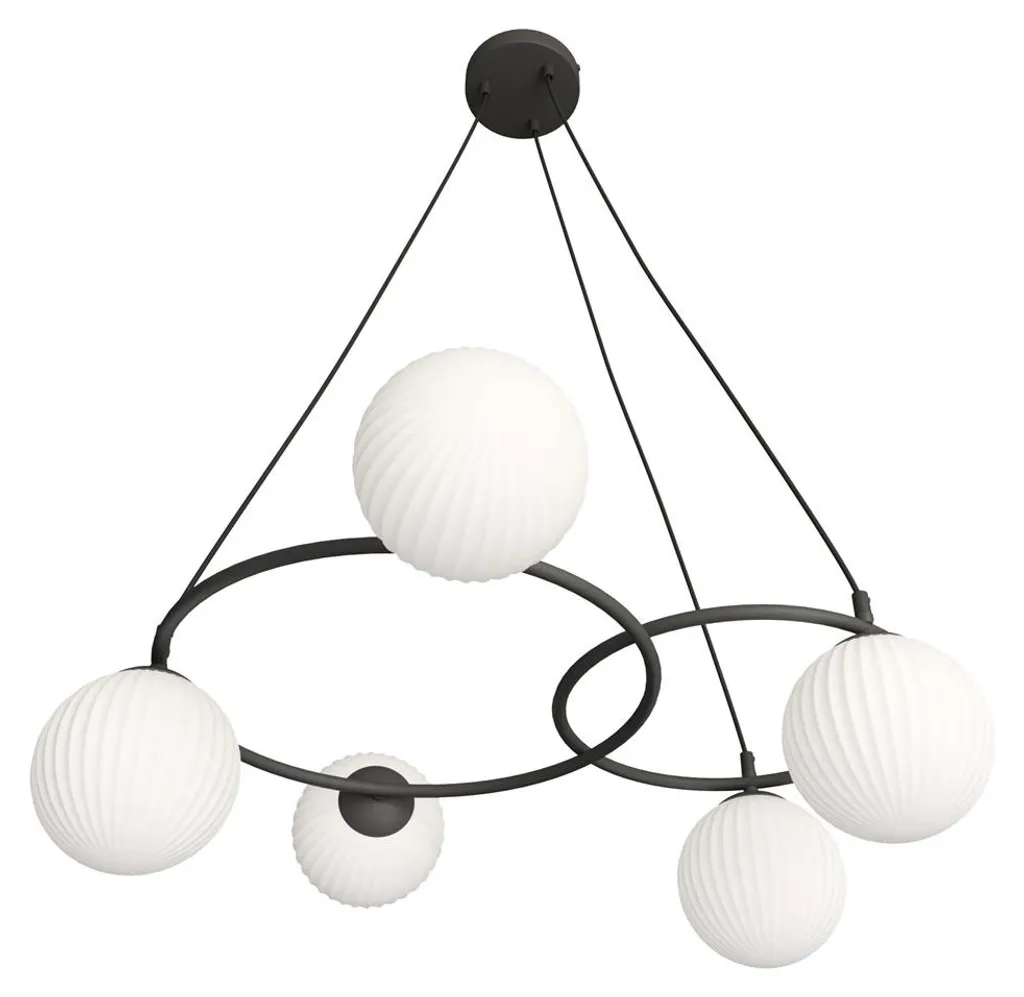 Suspension LIBRA : Éclairage Grand Volume 5 Lampes pour Haut Plafond