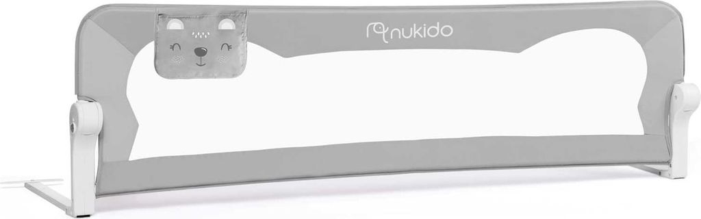 Bezpečnostná zábrana na posteľ 150 x 42 x 35 cm Nukido sivá Obrázok produktu 