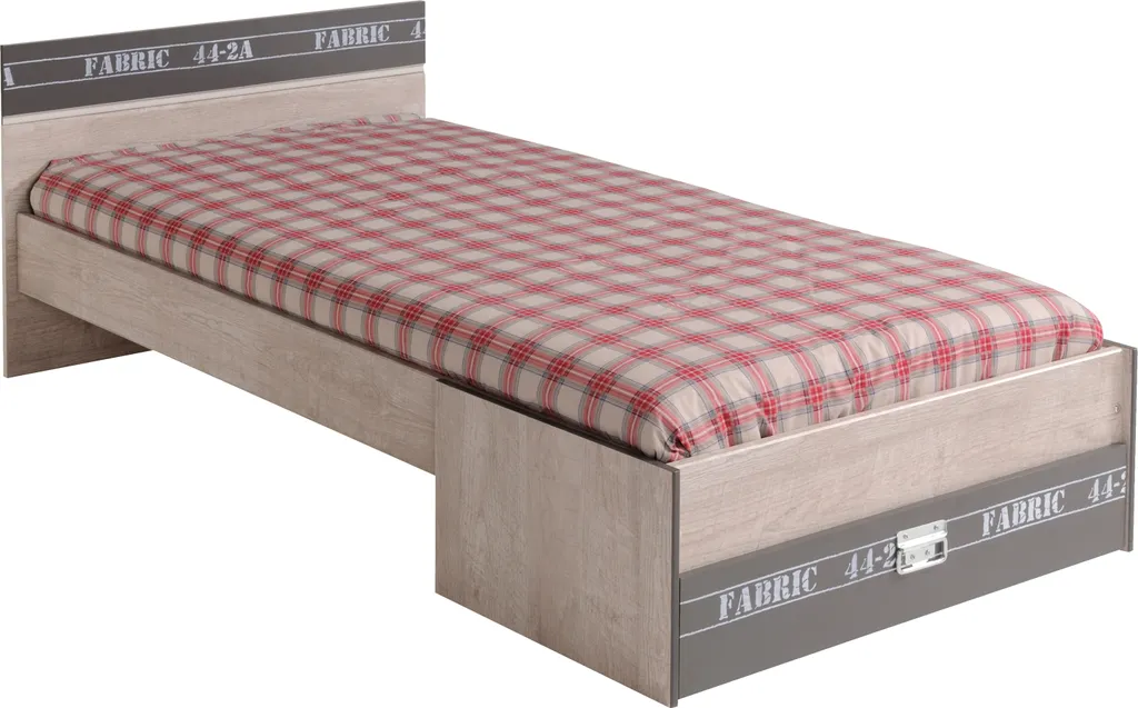 Lit à barreaux pour bébé avec revêtement en tissu doux modèle Fabric