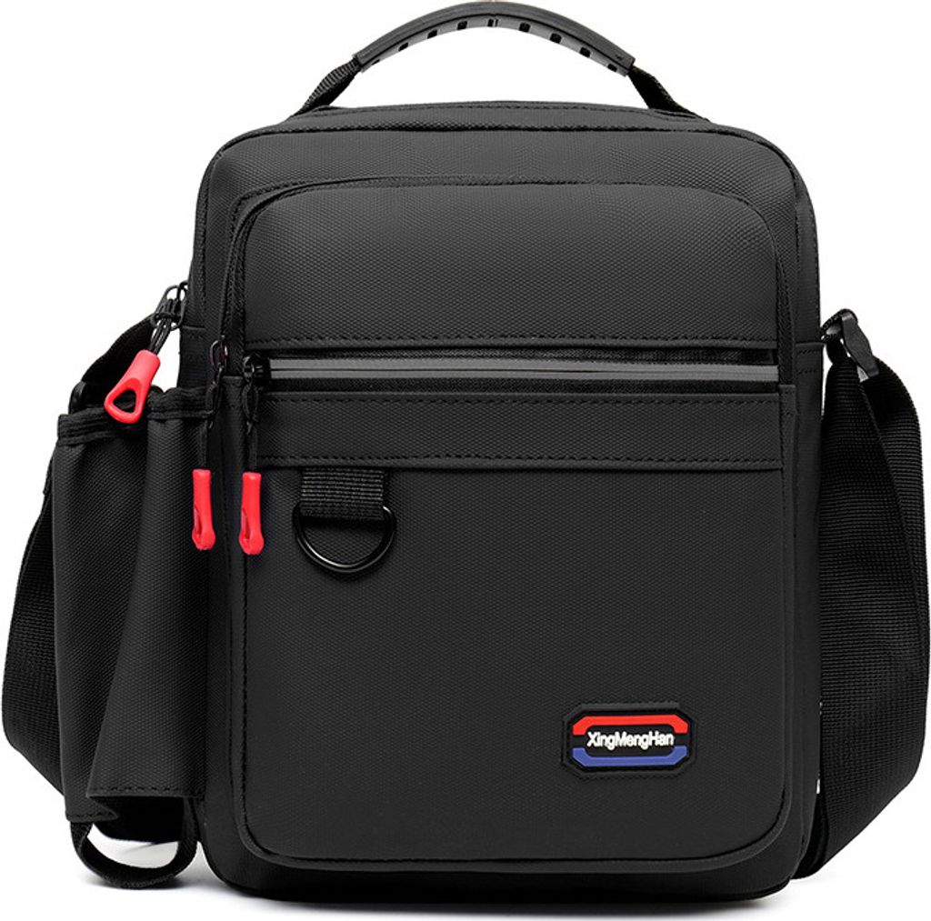 INF Stilvolle Oxford-Gewebe Business Reise Handtasche Rucksack Schwarz