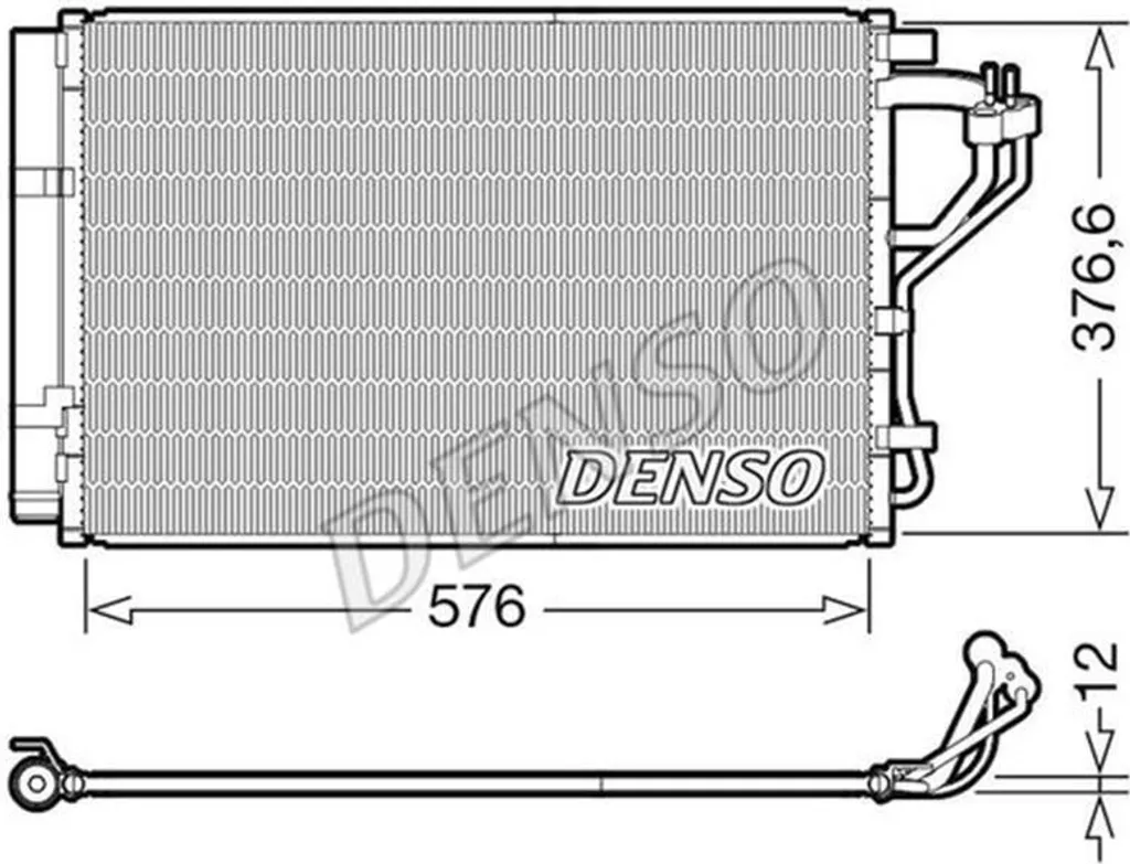 Condenseur DENSO DCN41010 à haute efficacité thermique pour voiture