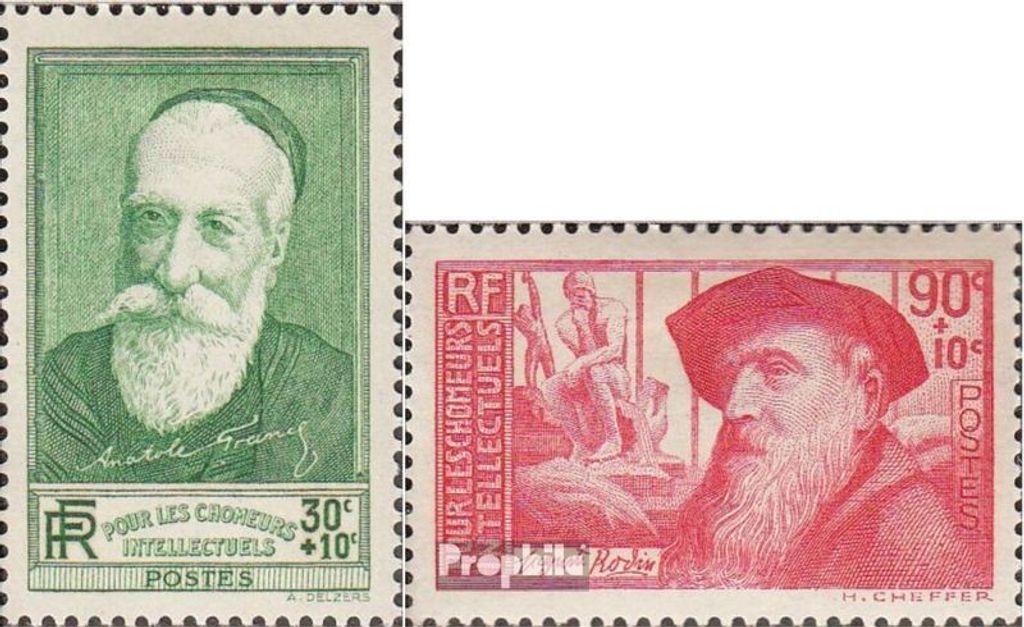 Briefmarken Frankreich 1937 Mi 351-352 (kompl.Ausg.) mit Produktbild 