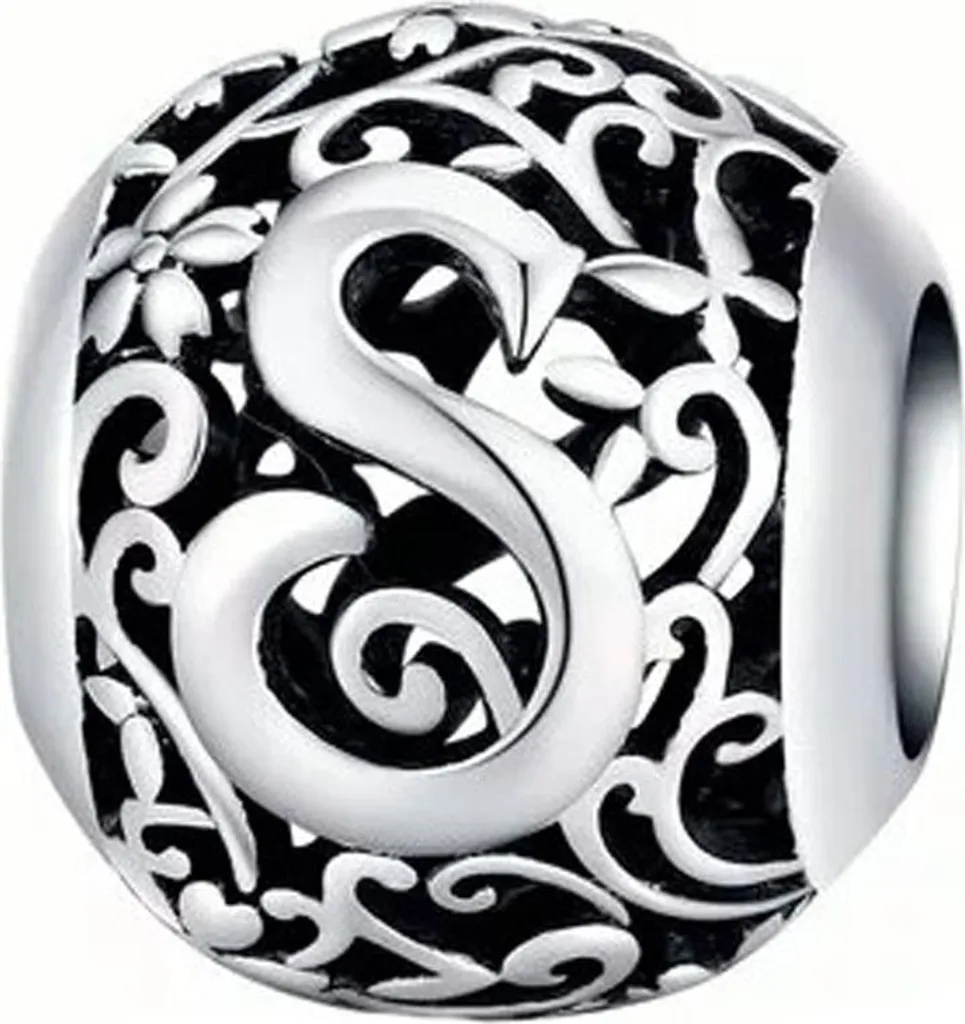 Charm Lettera S Iniziale strass Ciondolo in argento 925 - Les Folies per Pandora