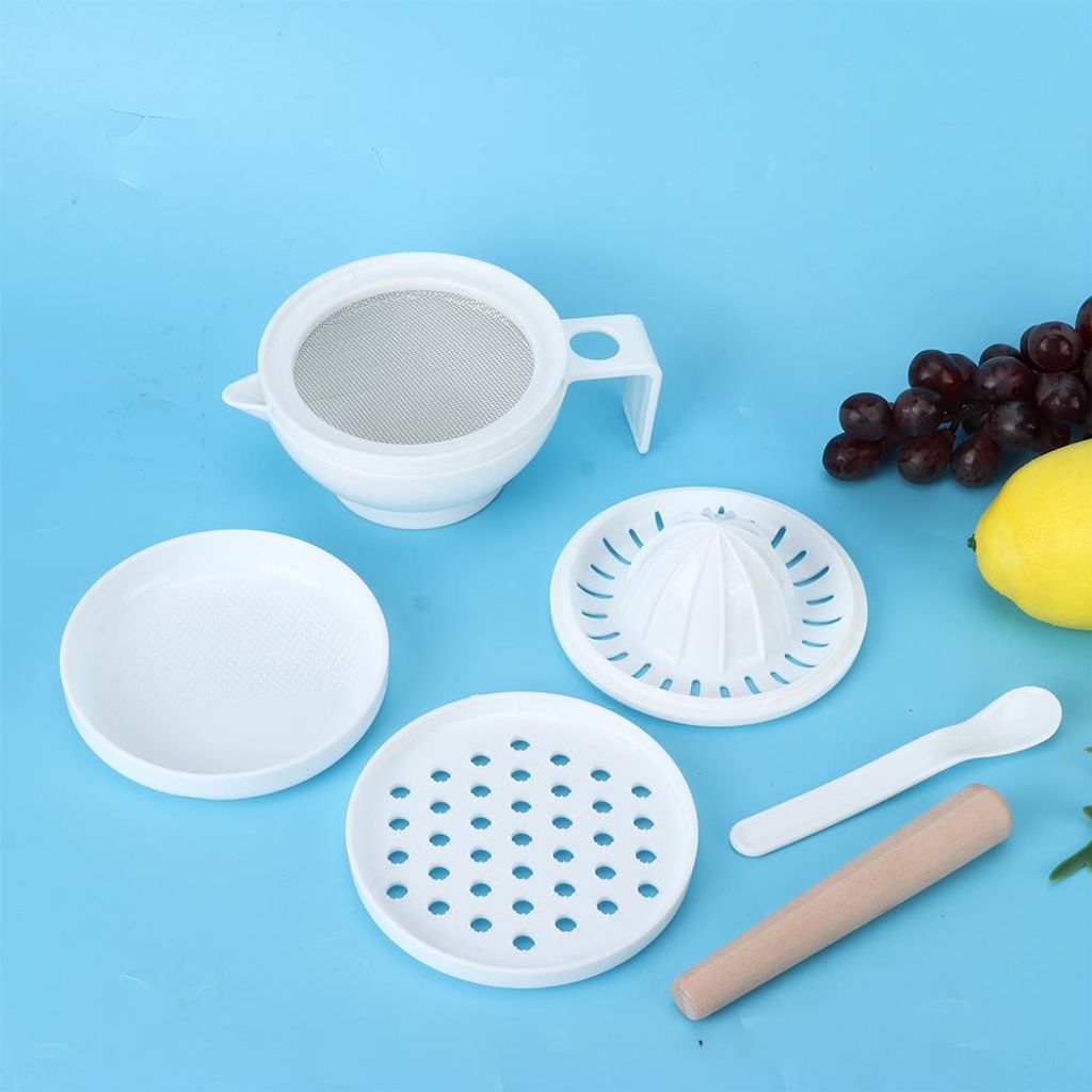 7 Teile/satz Baby Fleischwolf Infant Obst Masher Gericht Schleifen Tools7Pcs