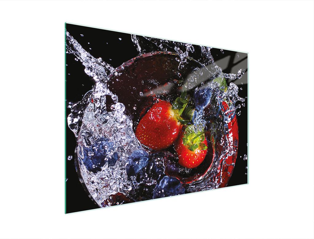 Glasschneidebrett 30x22 Erdbeeren