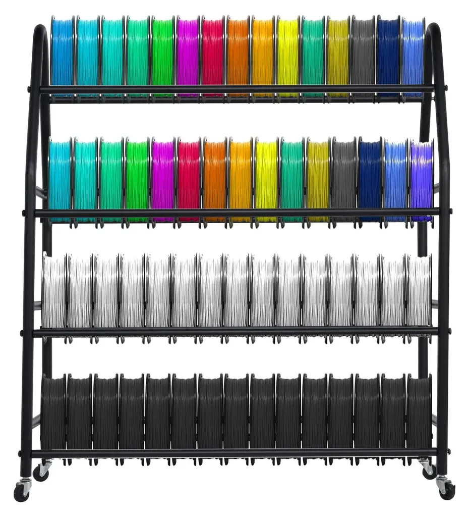 Organiseur de filaments 3D sur roulettes pour atelier et studio de design