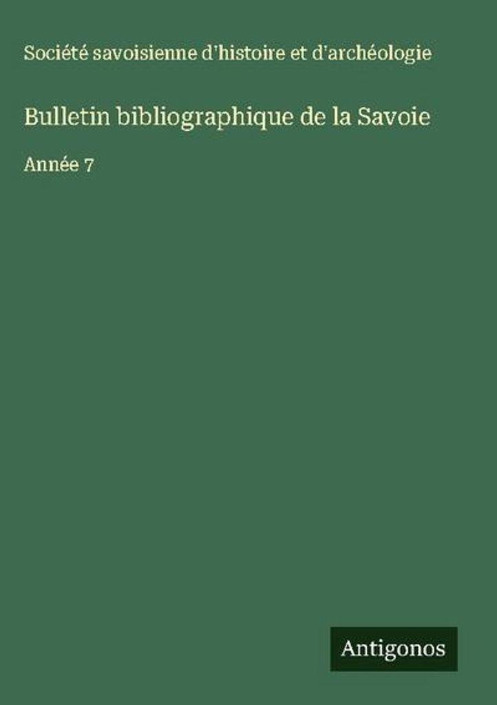 Bibliographisches Bulletin von Savoyen