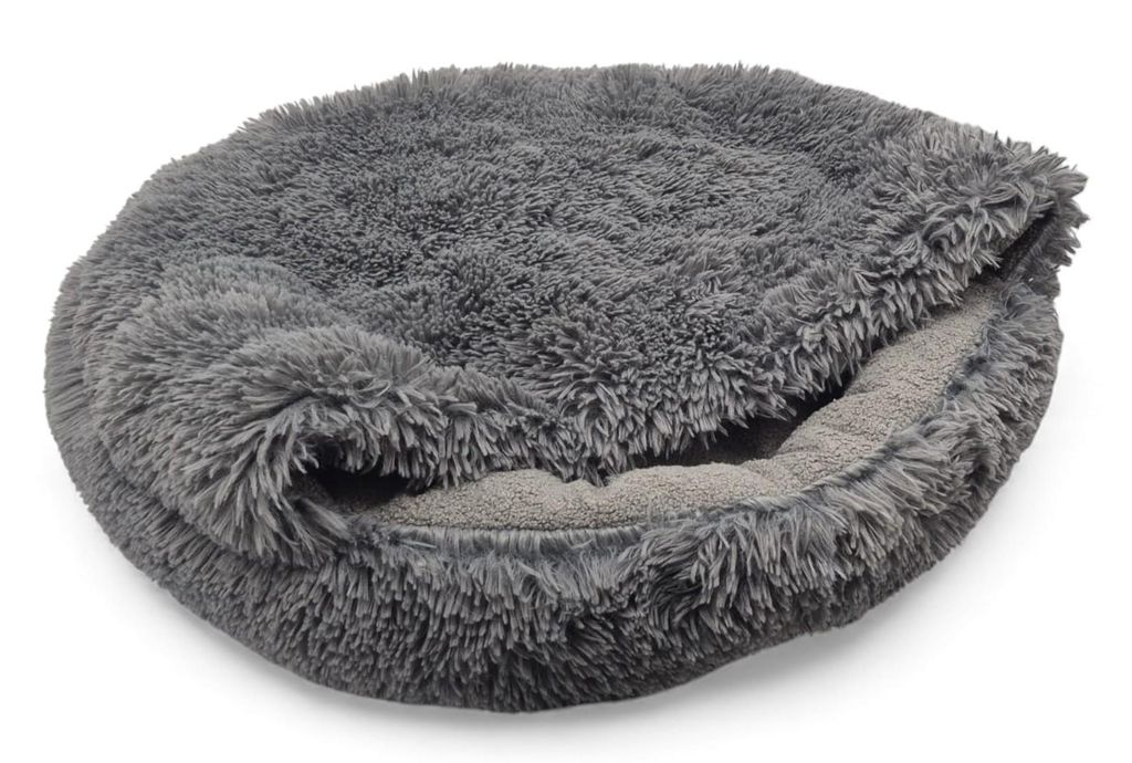 ODOL-PLUSZ Lit rond pour chien et chat 100 cm, gris, bouclé Image du produit 