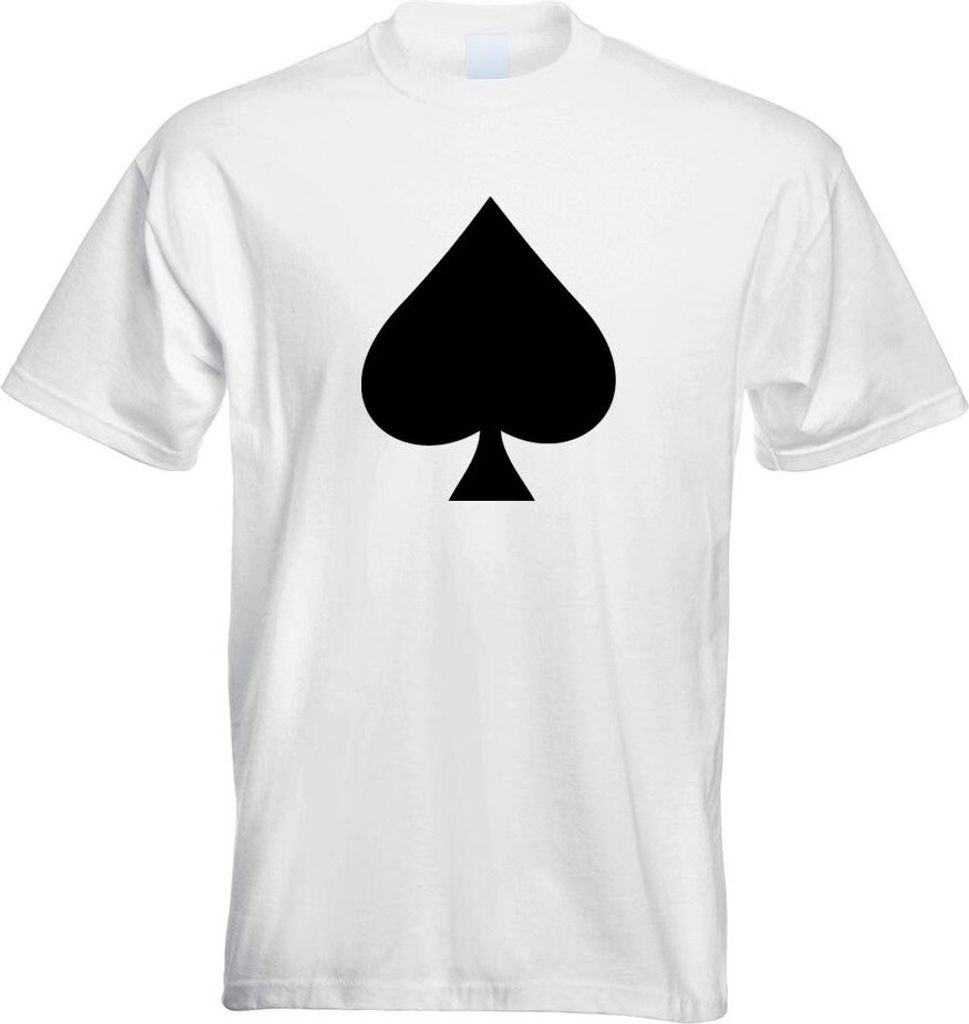 Kiwistar - T-Shirt - Weiss - Pik Pique Spades Skat Motiv Bedruckt Funshirt Design Print - mit Motiv Bedruckt - Funshirt Design - Sport - Freizeit -...