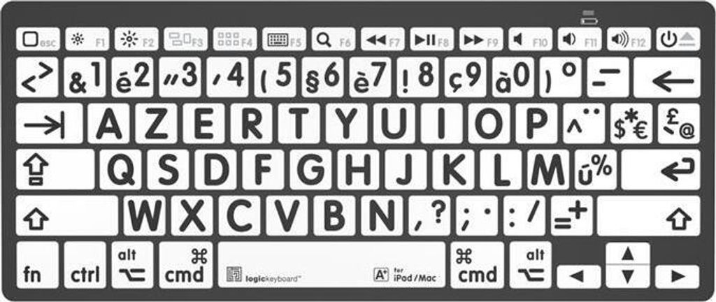 Logickeyboard XL-Print Nero su Bianco Tastiera RF senza Immagine del prodotto 