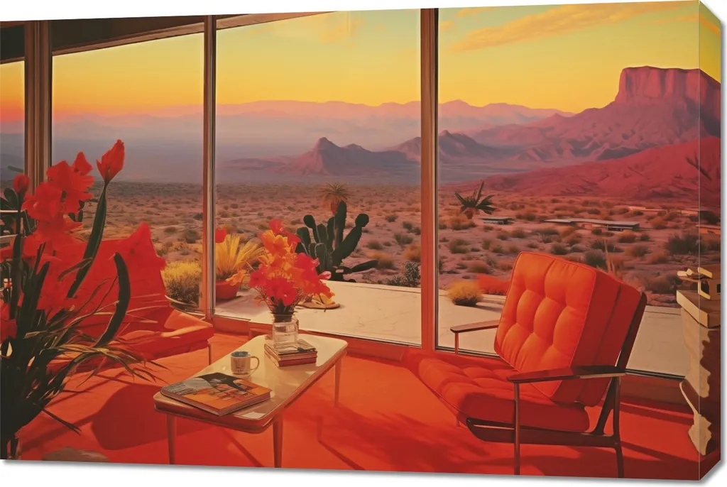 Opera su Tela 90x60 cm: Atmosfere Desertiche per Interni Luxury