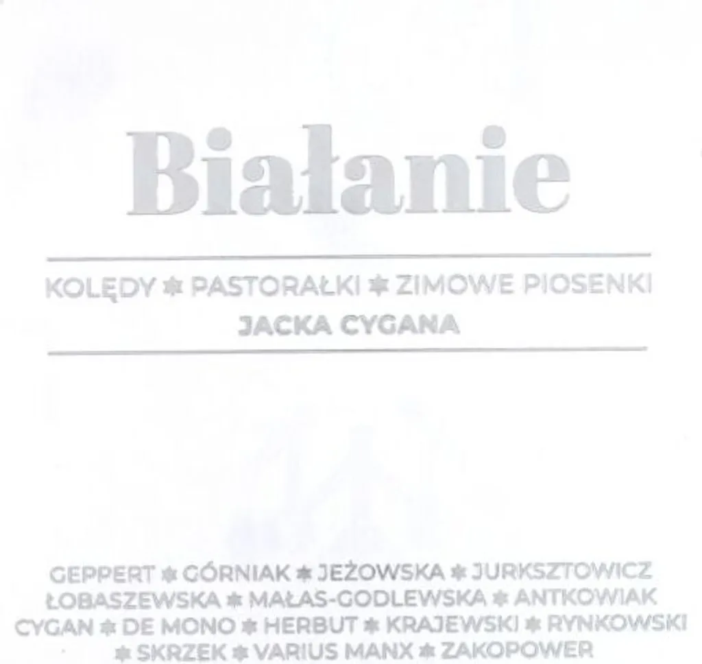 Livre CD BLANC Chants de Noël par Jacek Cygan format digibook musical