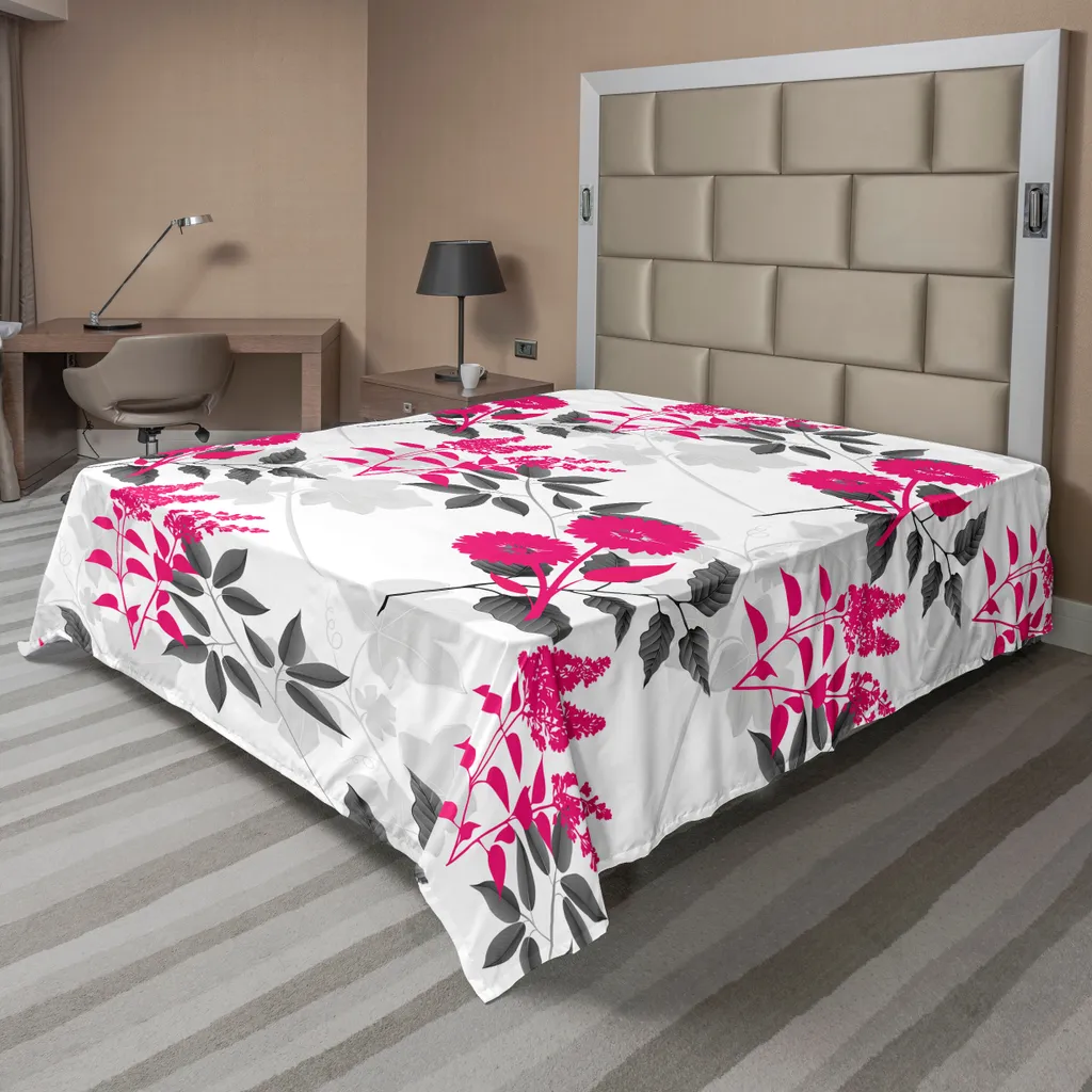 Lenzuolo Decorativo ABAKUHAUS 275x260 cm - Palette Magenta e Grigio
