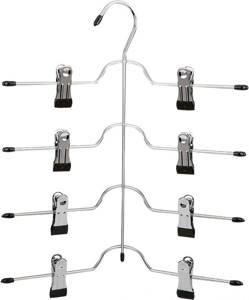 Hosenbügel, gute Tragfähigkeit, mehrschichtig, rostfrei, rutschfest, einfache Installation, 4-stufiger Kleiderschrank-Kleider-Organizer, Hosenbü...