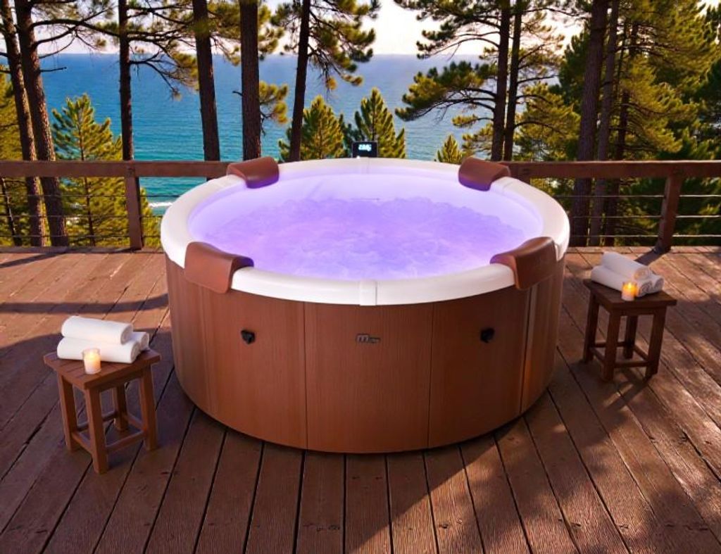 MSpa Whirlpool Frame ROVA 2026 inkl. WiFi / UVC / LED / 8 Hydromassagedüsen / 130 Luftdüsen 182 cm - XXL - Outdoor Indoor Pool - Ganzjährig