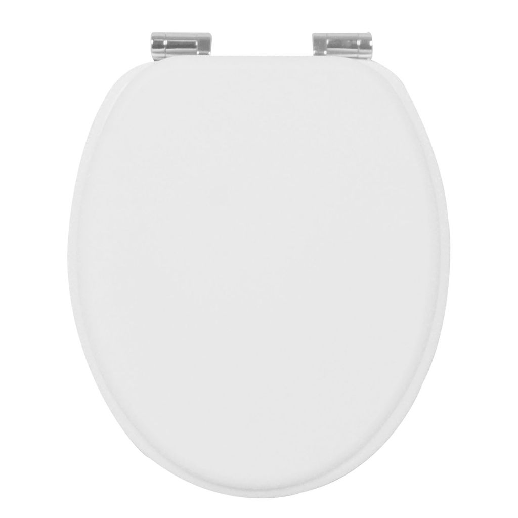 Style home Toilettendeckel WC-Sitz mit Absenkautomatik Holzkern Klobrille und Klodeckel mit Softclose-Mechanismus, O Form Toilet Seat, Weiß
