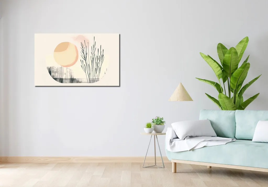 Tableau Image 100 x 60 cm Lever de Soleil Pastel - Décoration Murale Zen