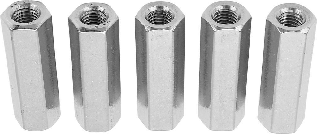 Stück Sechskant-Kupplungsmuttern M10x1,5 L55mm 304 Edelstahl Rostfrei Korrosionsbeständige Sechskant-Verbindungsmuttern für Schrauben und Bolzen