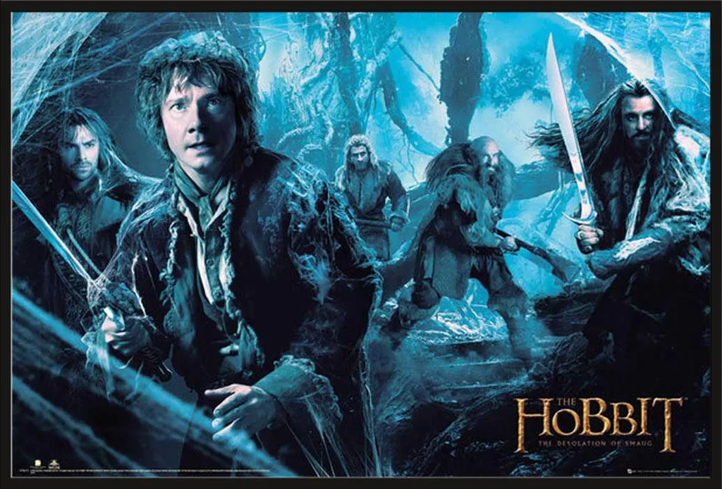 Affiche Le Hobbit La Désolation de Smaug Forêt Noire avec Cadre Shinsuke