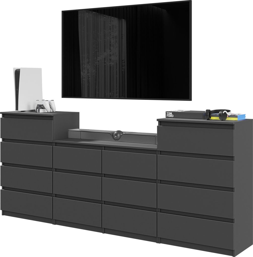 FURNICA - GABRIEL - Commode / Buffet 14 tiroirs (4+6+4) - Image du produit 
