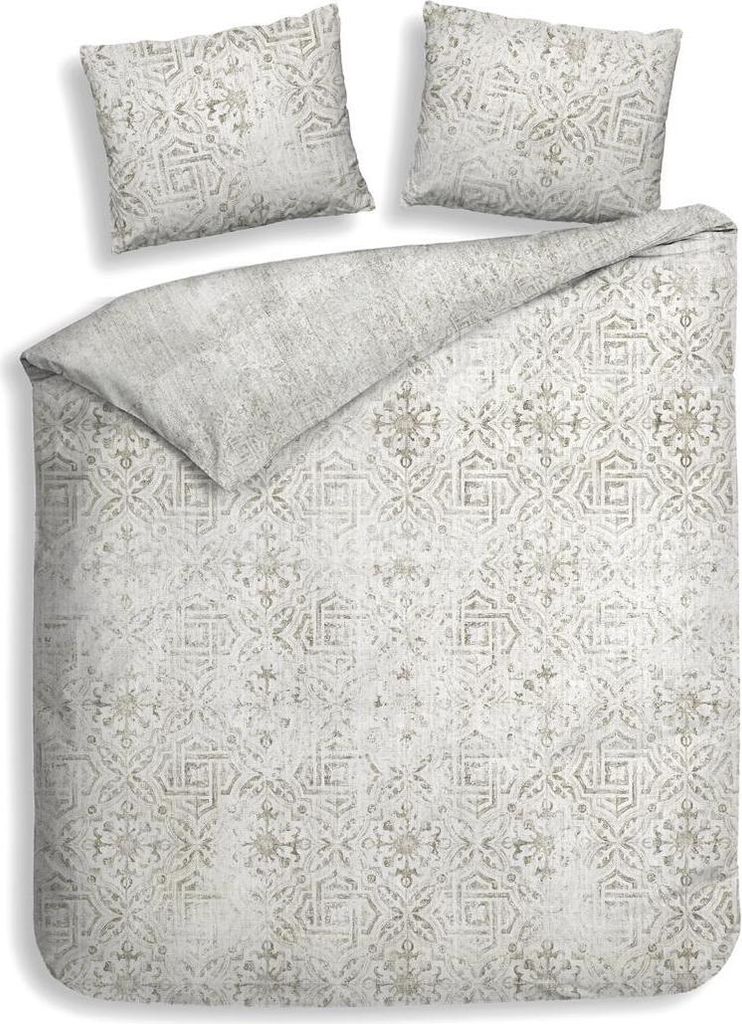 Heckett and Lane Esmeralda Dbo 200 Beige Bettwäsche 1 x Bettbezug 200x220 + 2 x Kopfkissenbezug 70x60 Beige Ornament natur